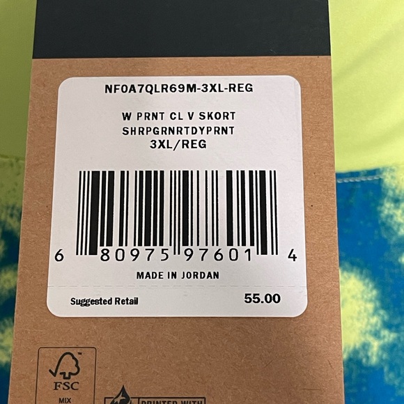 NWT North Face athletic skort size XXXL women’s bright green and blue - Picture 4 of 6